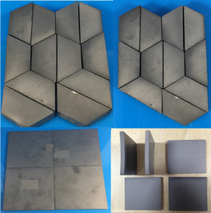 Silicon carbide seramiiki tile 150 * 100 * 25mm, 150 * 100 * 12mm, ceramic Liner, taịlị, efere, blocks, lining.