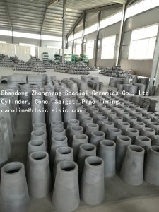 Super wear silicon carbide RBSC cylinder, cone, mpanamboatra spigot