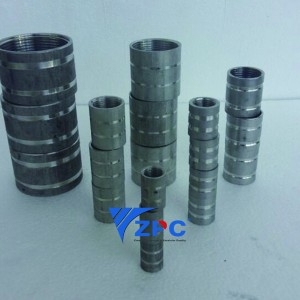 Internal threaded coupling sic nozzle